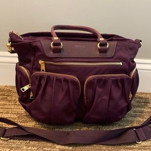 MZ Wallace Small Abbey Elderberry Tote Purse Crossbody Bag